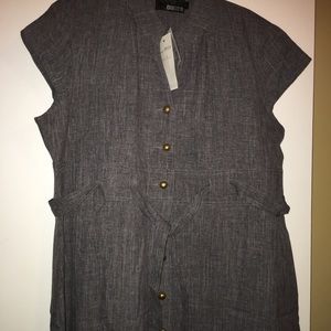 Women’s grey dress with gold buttons size Large